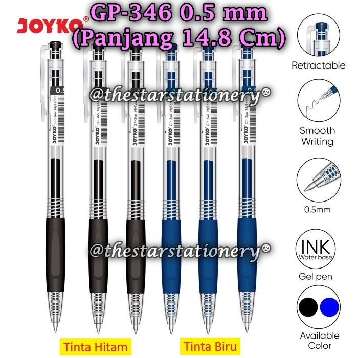 

(1 Biji) GROSIR Bolpen JOYKO GP-346 MyTeam 0.5 mm Gel Pen Pulpen Pena Joyko GP-346 0.5 mm (1 Biji)