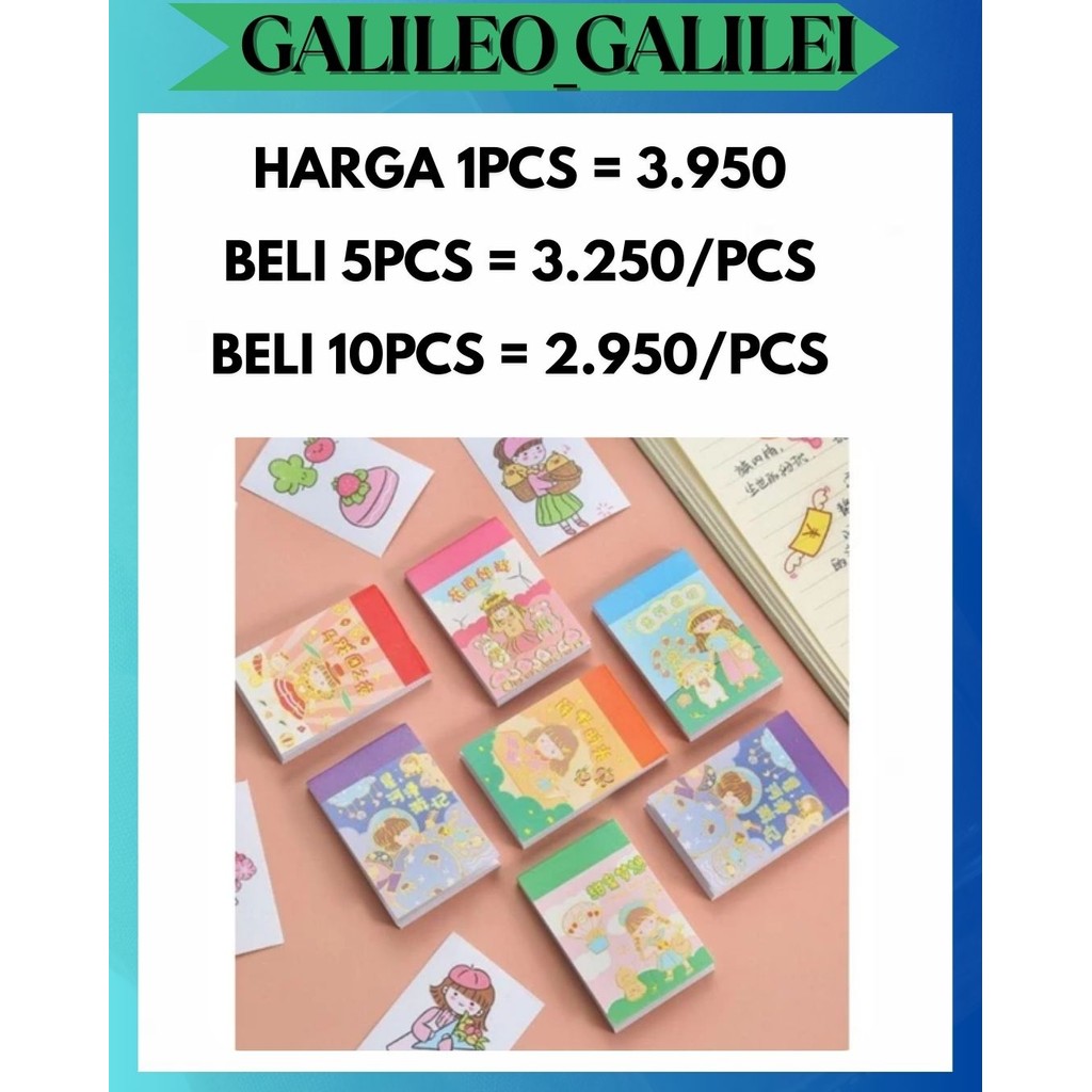 

GW [24 Lembar] Stiker Buku Momo Kecil Mini VIRAL/ Sticker Note Washi Karakter Manga Anak