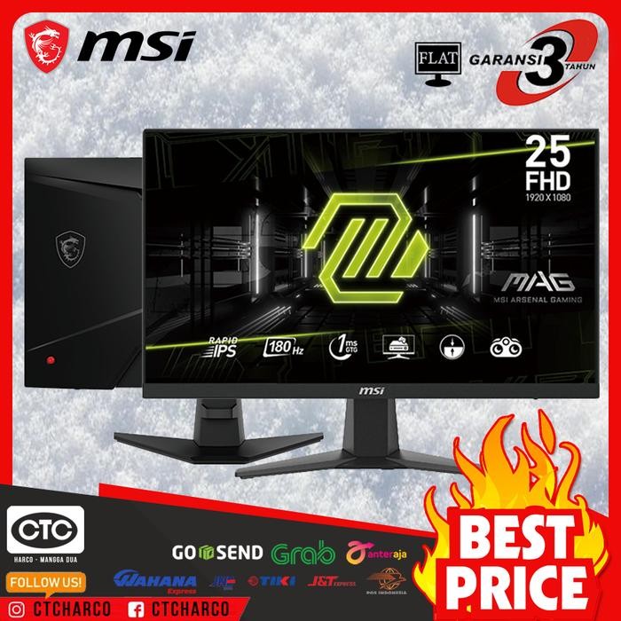 MONITOR LED MSI MAG 256F FHD Rapid IPS 180Hz HDR Adaptive-Sync MAG256F