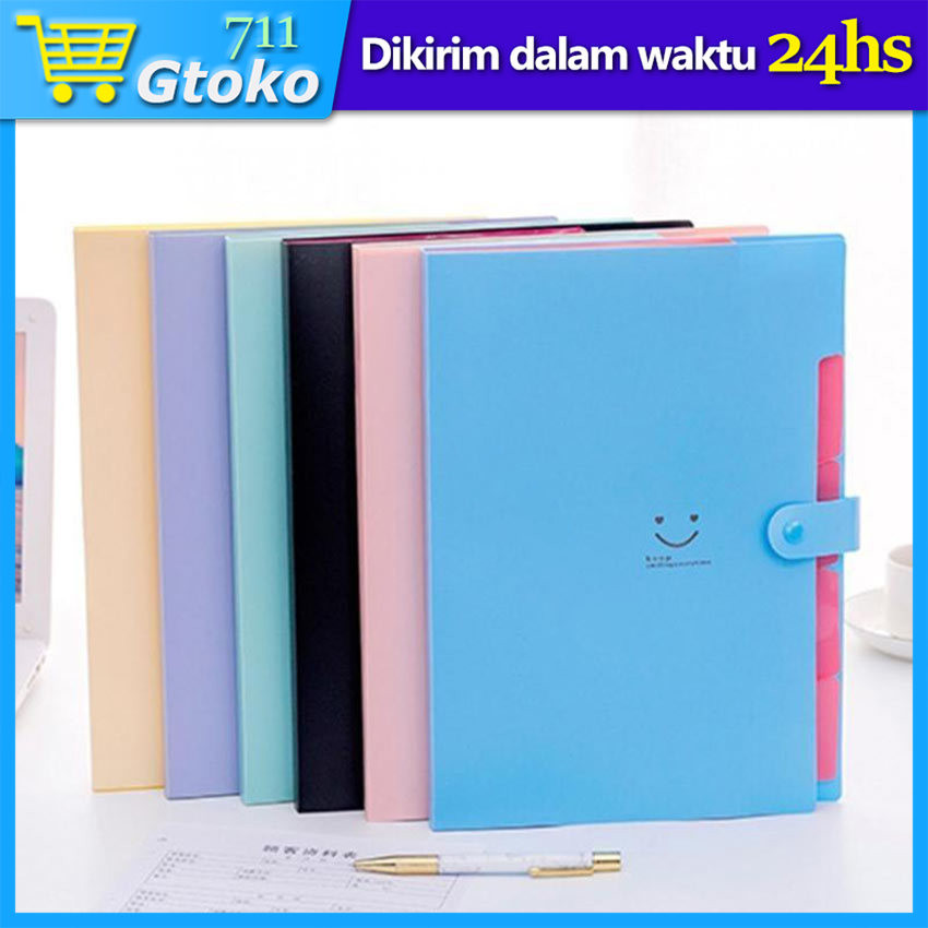 

Map Dokumen File Folder Sekolah Ukuran A4 & F4 Tas File Plastik Organizer Waterproof Expanding File Display Book Halaman Warna Pastel