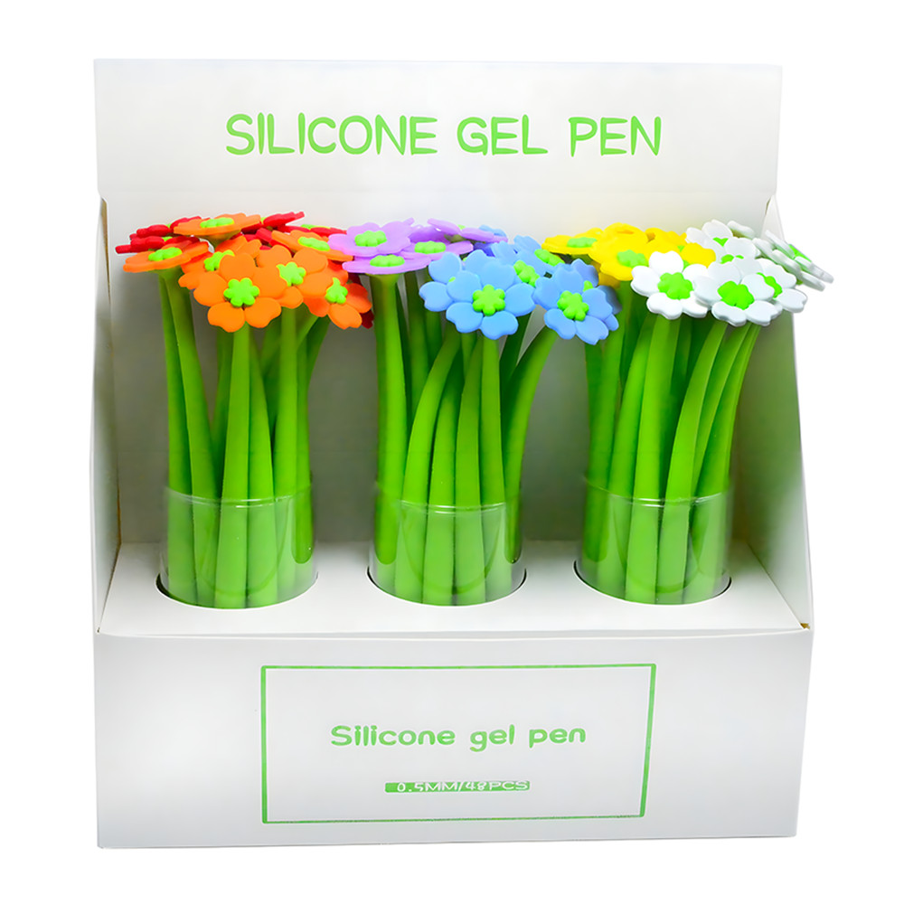 

Japanese Cute Flowers Pens Fun Funny Kawaii Writing Gel Pen Cool School Kids Aesthetic Elegant Stationery Office Journal Supply