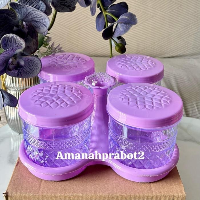 Toples Nastar Cantik Set 4 Tonam Cantik 0,8 Liter Sunrise Toples Kristal Toples Lebaran Sunrise - HI