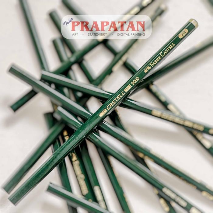 

Pensil Tulis 9000 Faber Castell 2B | 1 BOX ISI 12PCS | Writing Pencil - Warna