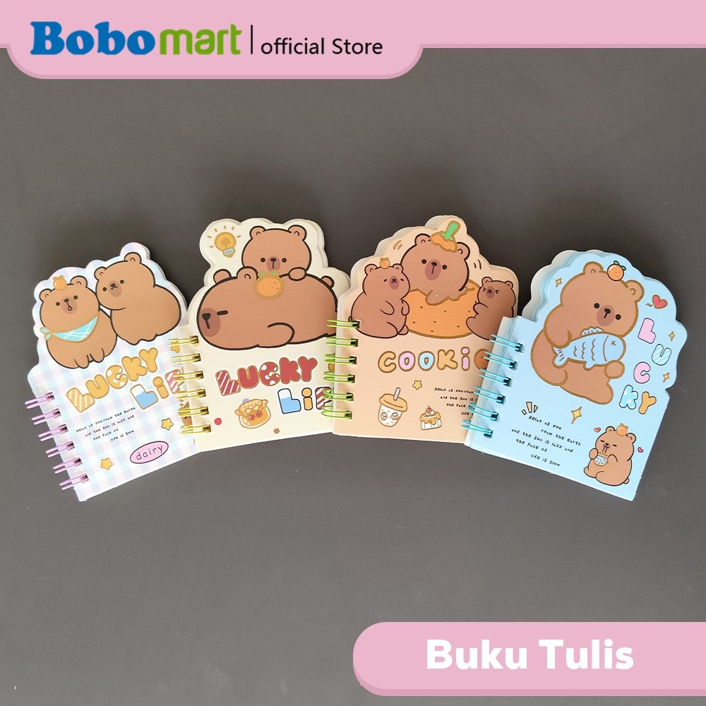 

BOBOMART Notebook Spiral A7 Beruang – Buku Catatan Lucu 60 Lembar Bergaris DP-111-31