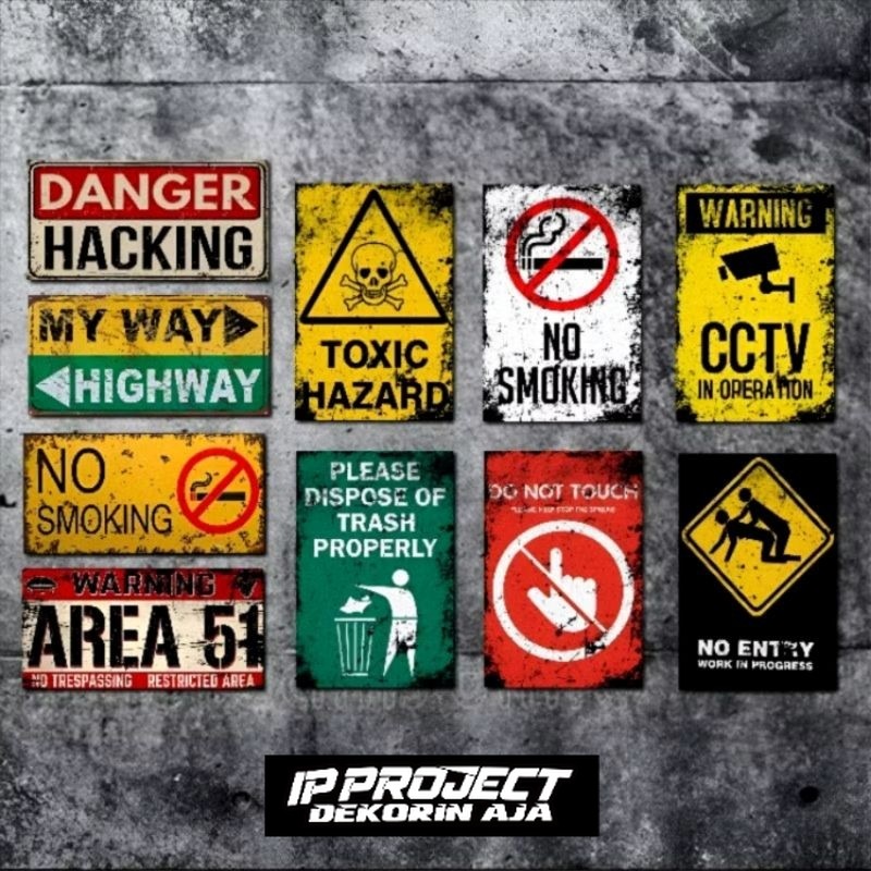 Hiasan Kamar Aesthetic Poster Dinding rambu vintage Pajangan - Wall decor