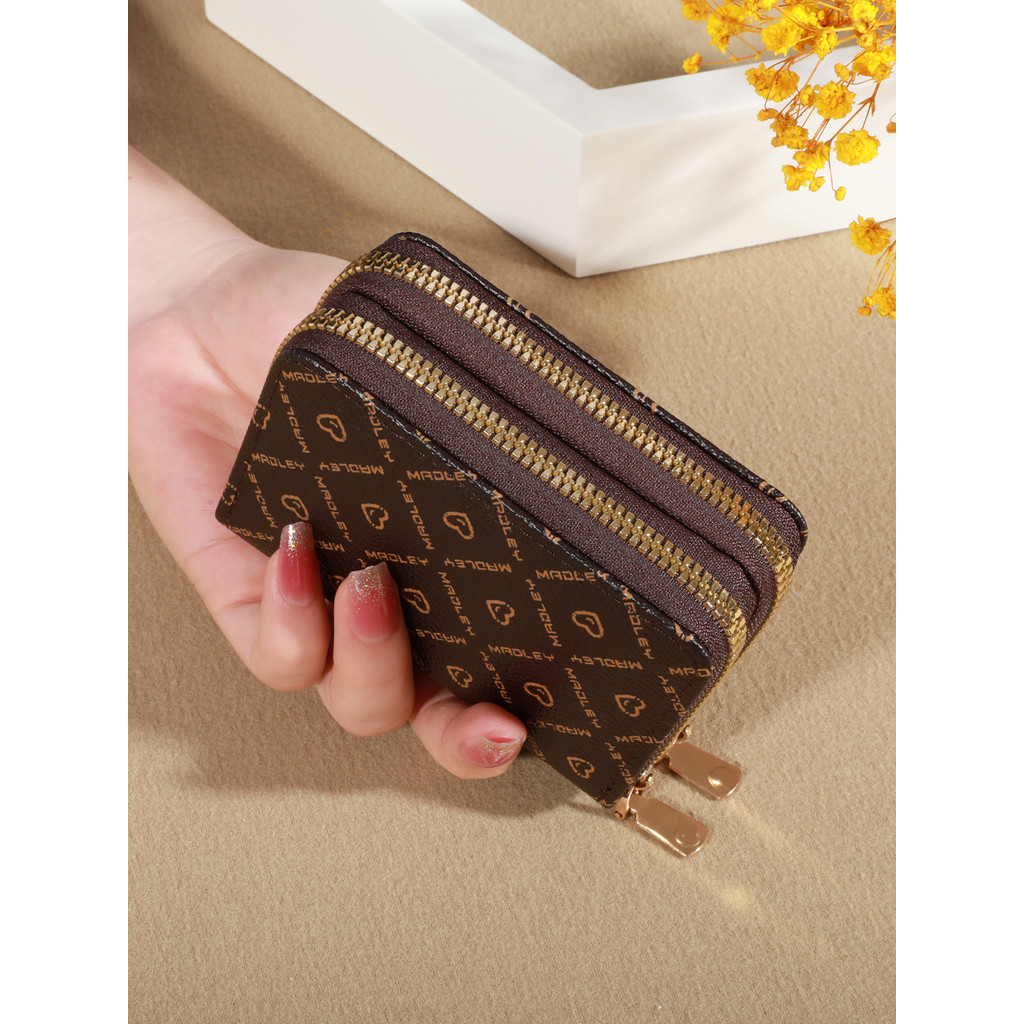 

Womens Credit Card Wallet, Large Capacity Multi Card Case Wallet With ID Window, Zipper Card Cases Holder