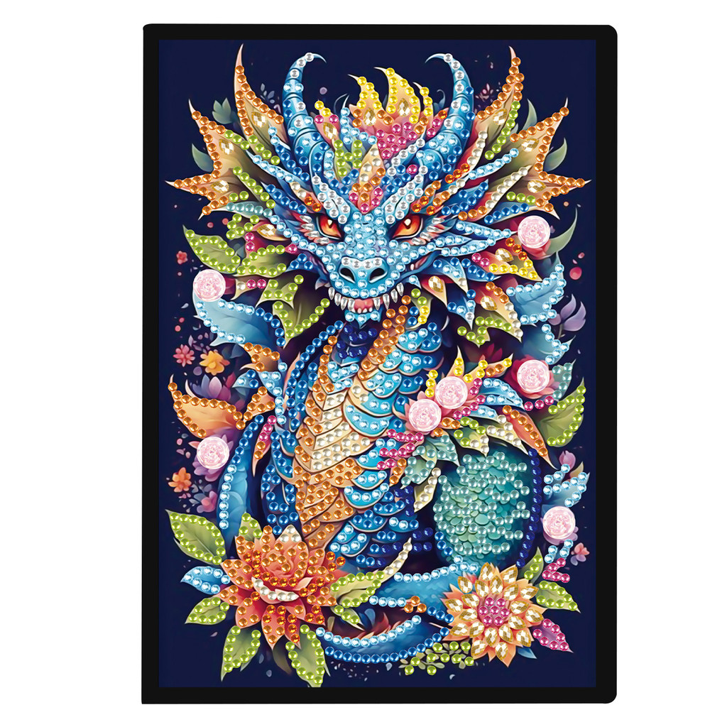 

Diamond Art Painting Notebook Kits,DIY Fierce dragon Diamond Dots Notebook for Adults,Journals for Creative Home office Gifts