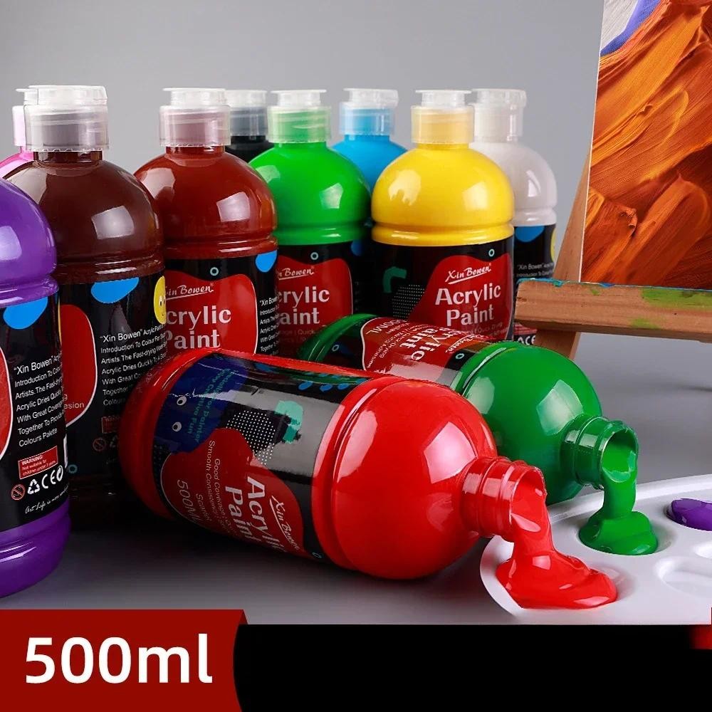 

High-Quality Acrylic Paint 500ml Professional Waterproof Drawing Painting Pigment Hand Painted Wall Drawing Crafts Art Supplies
