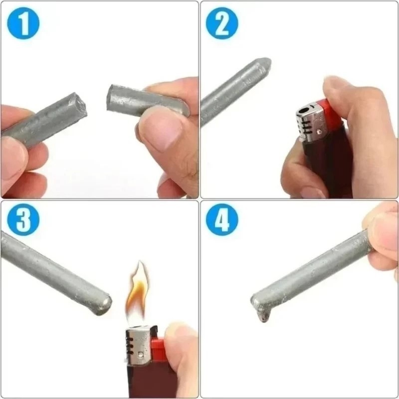 120 Pcs Batang Las Timah Bakar Korek Api Tambal Timah Bakar Stik Lilin Solder Suhu Rendah Kawat