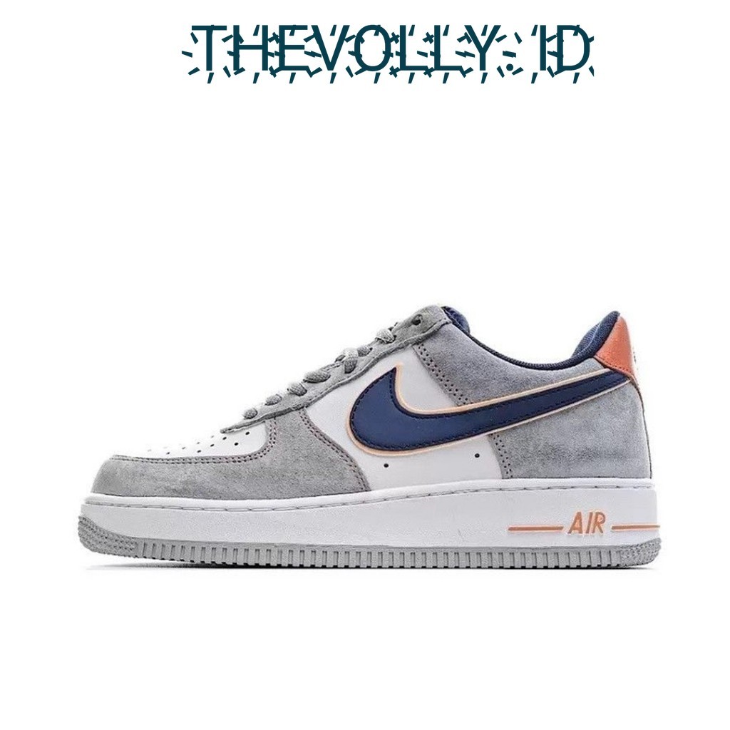 Sepatu Nike Air Force 1 Low 07 White Cool Grey Dark Brown BNIB Original / Sneakers Pria