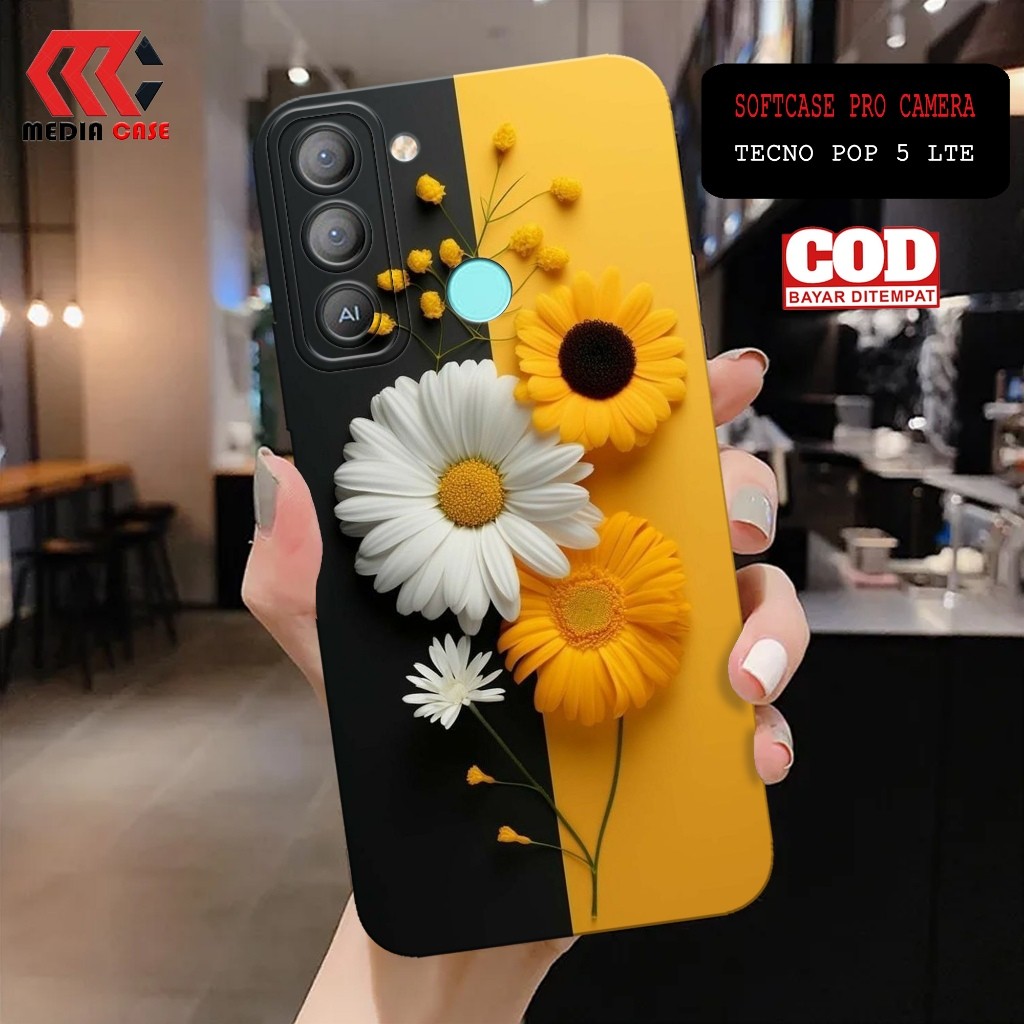 Case Hp Tecno Pop 5 LTE Terbaru - Motif Case Bunga - Casing Hp Tecno Pop 5 LTE - Softcase Hp Tecno P