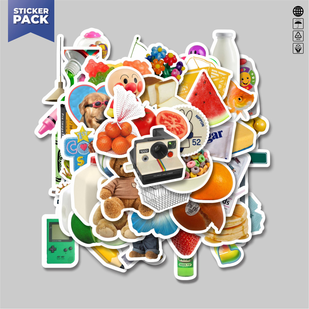 

[100PCS]Stiker Pack Stiker Colorful Retro Aesthetic Mix 2 Aesthetic Vinyl Anti Air Dekorasi Sticker Laptop Buku Journal Koper Helm Casing HP Gitar Helm Skateboard