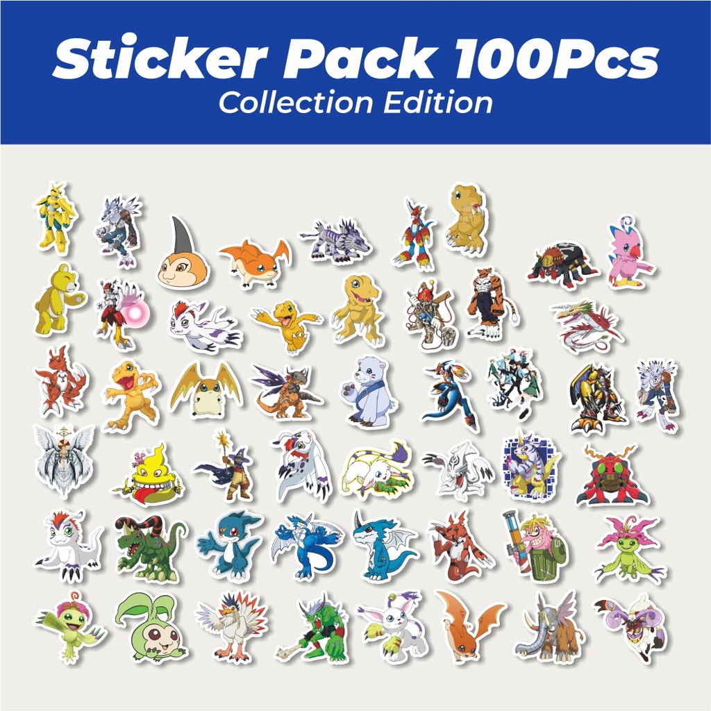 

Hot Stiker Anime Series Digimon Character Mix 4 Lucu Anti Air Stikers Berperekat Waterproof Sticker Decal Buat Motor Helm Buku Journal Koper Casing HP Laptop Botol Minum