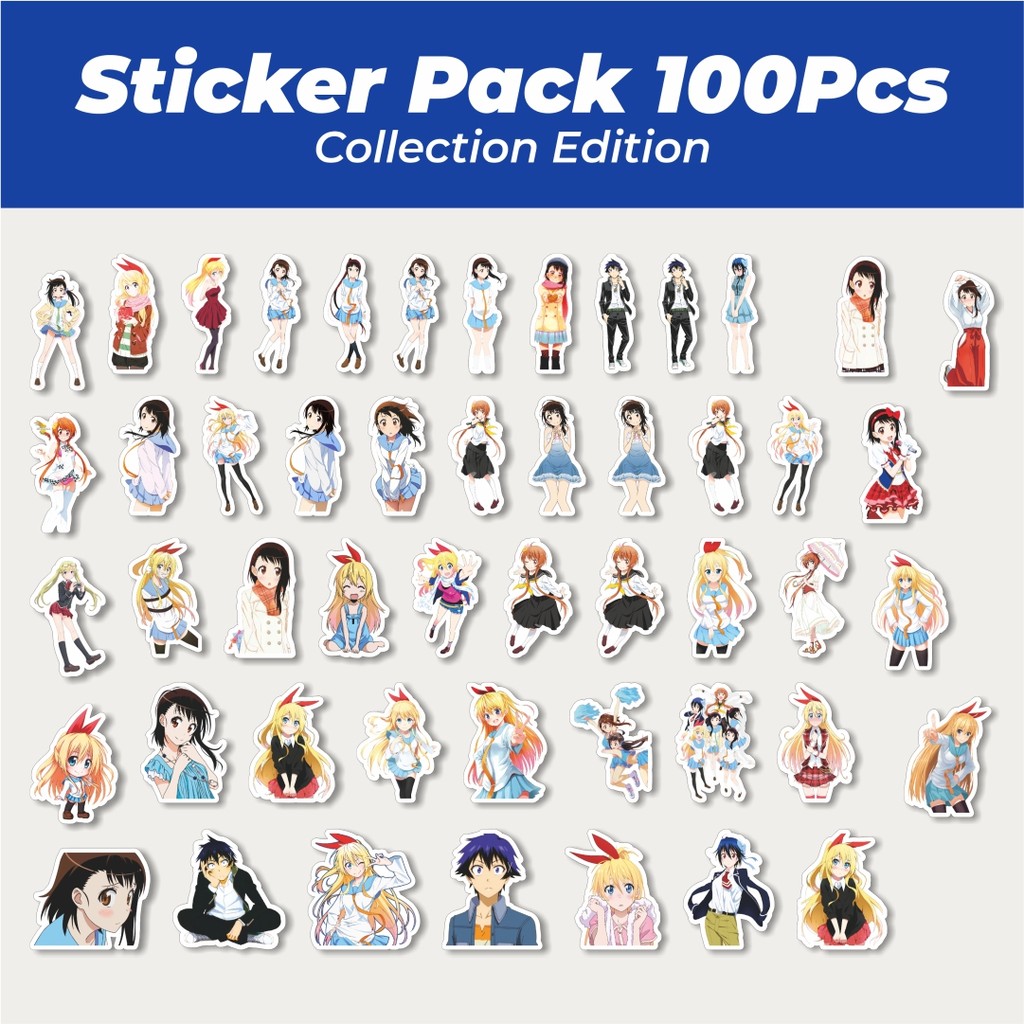 

Hot Stiker Anime Series Nisekoi Character Mix Lucu Anti Air Stikers Berperekat Waterproof Sticker Decal Buat Motor Helm Buku Journal Koper Casing HP Laptop Botol Minum