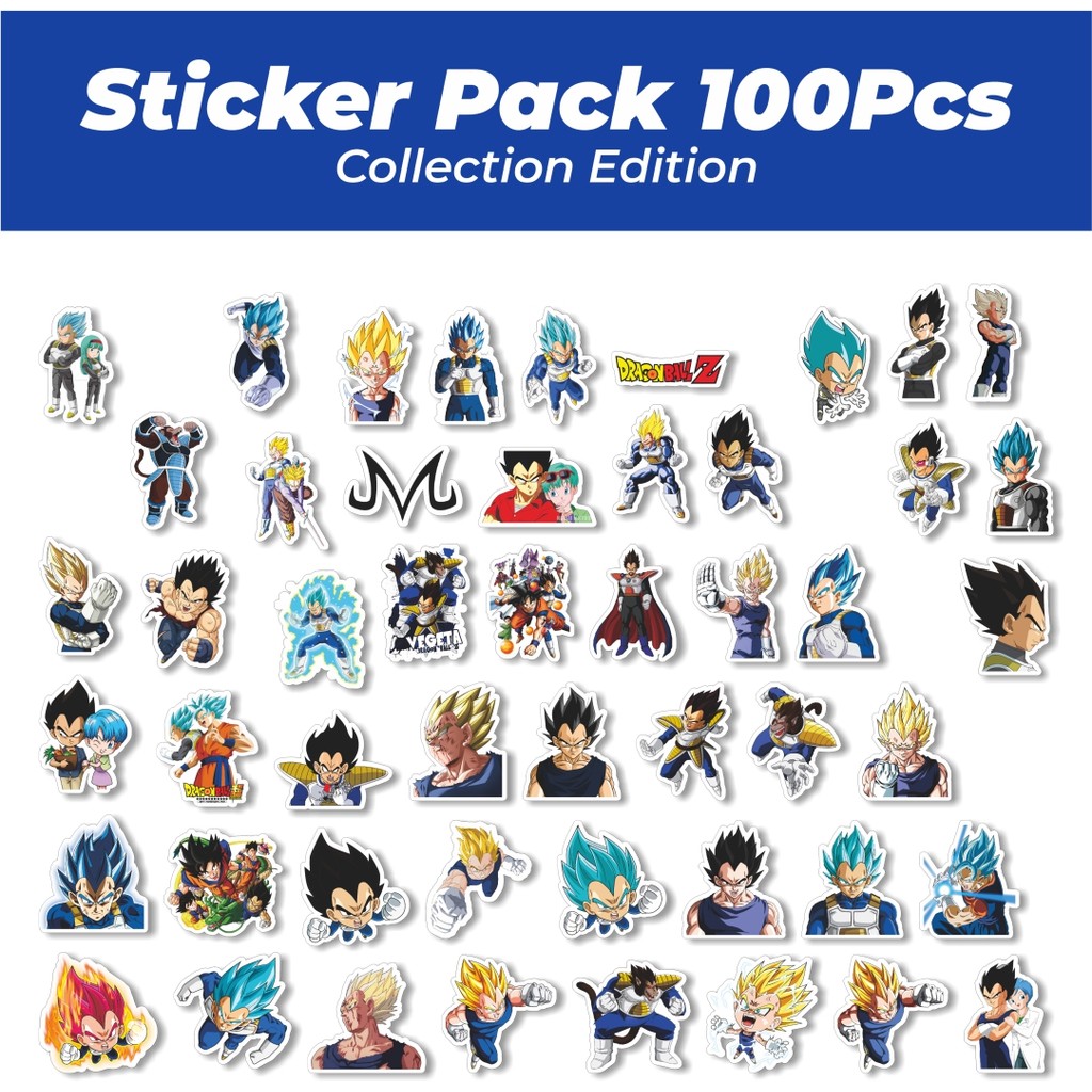 

Hot Stiker Anime Series Dragon Ball Character Prince Vegeta V2 Dekorasi Lucu Kreatif untuk Notebook, Skateboard, H