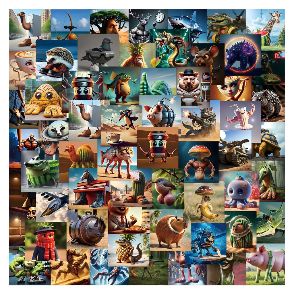 

80Pcs Tung Tung Tung Sahur Stickers Italian Brainrot Funny Meme Decals Scrapbooking Notebook Luggage Laptop Skateboard Sticker