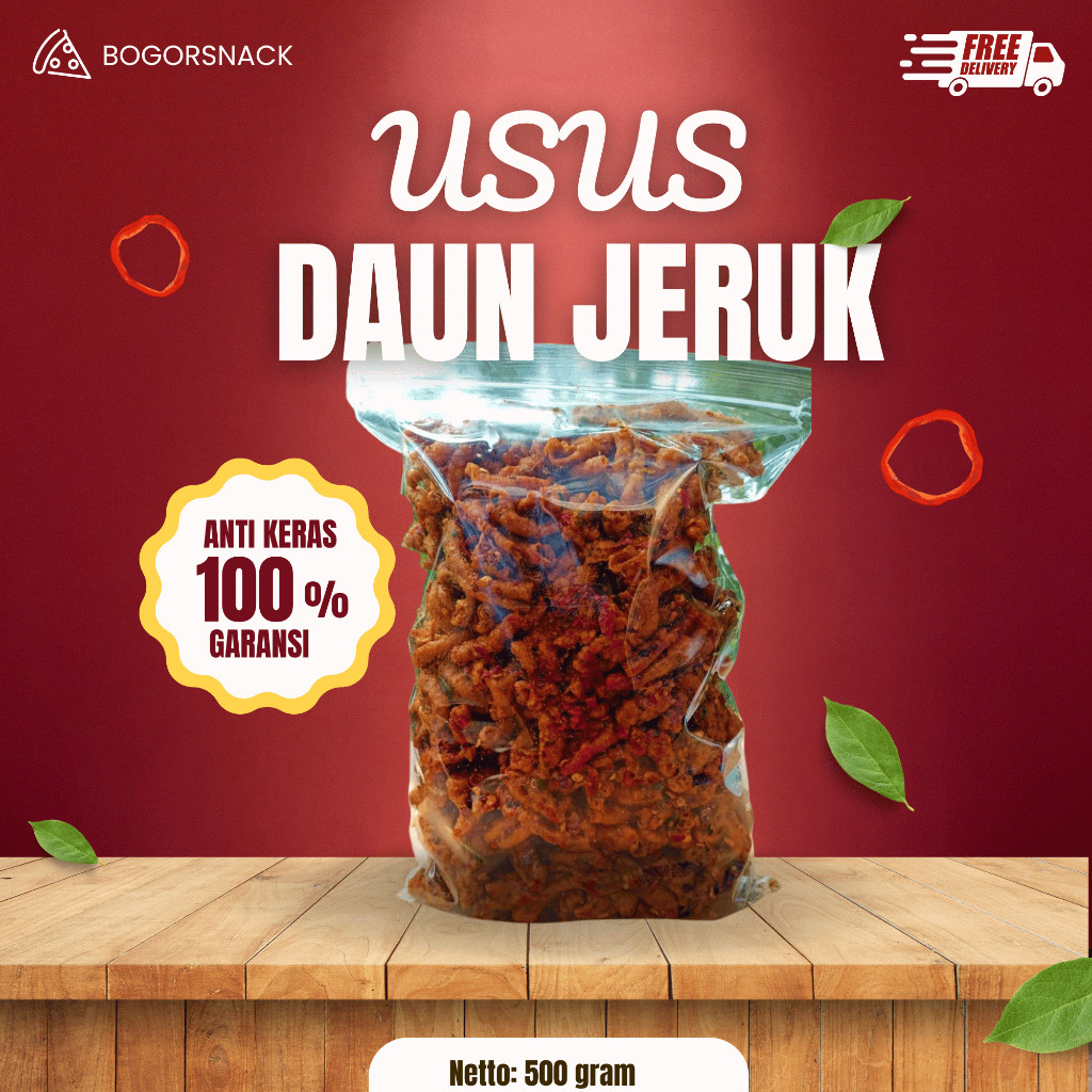 

Usus Crispy Daun Jeruk 500gram Bogorsnack