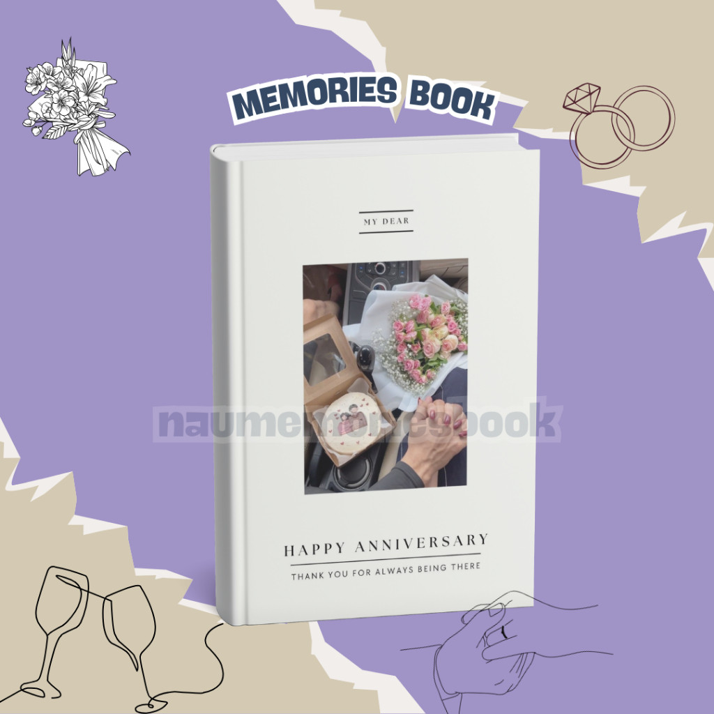 WIDHISTORE Memories Book Tema Anniversary Hampers Kado Custom | Gift Anniversary