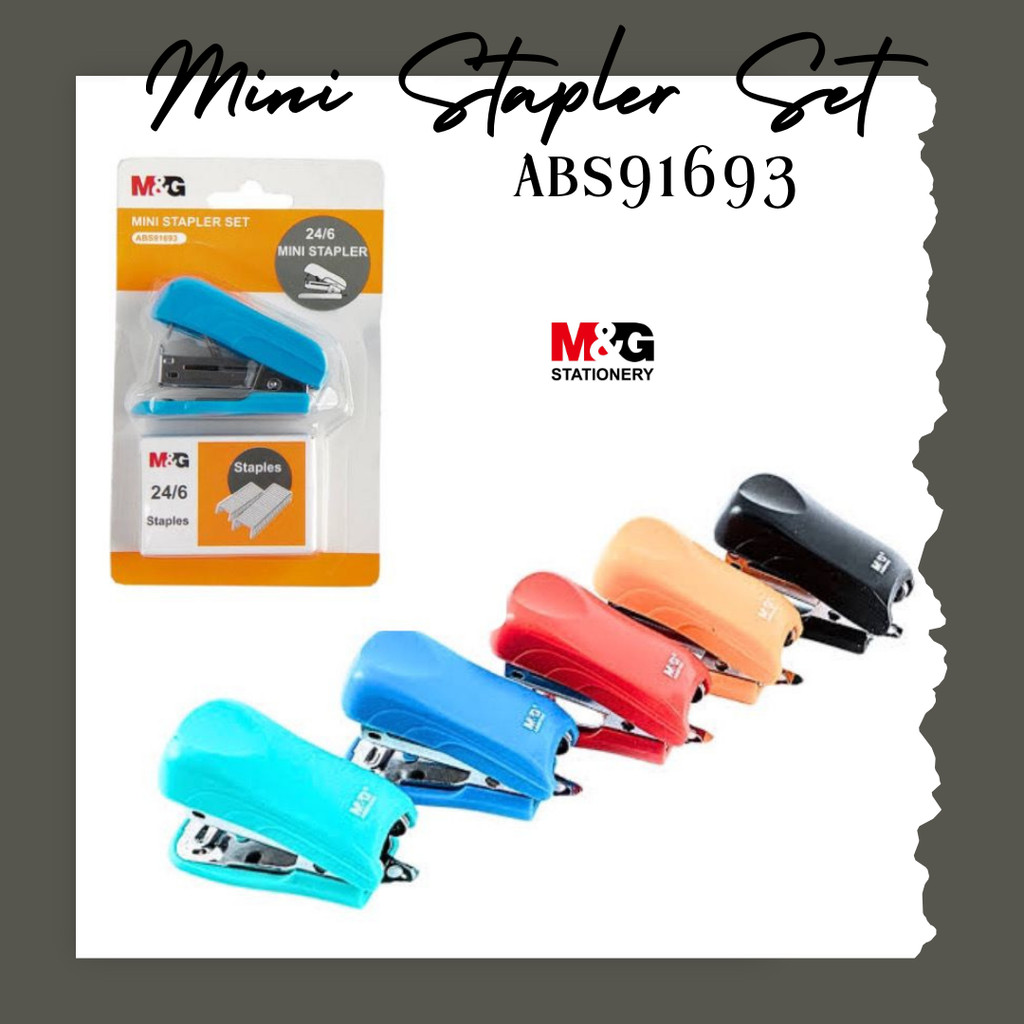 

M&G ABS91693 Mini Colour Stapler with Staples Pins 24/6
