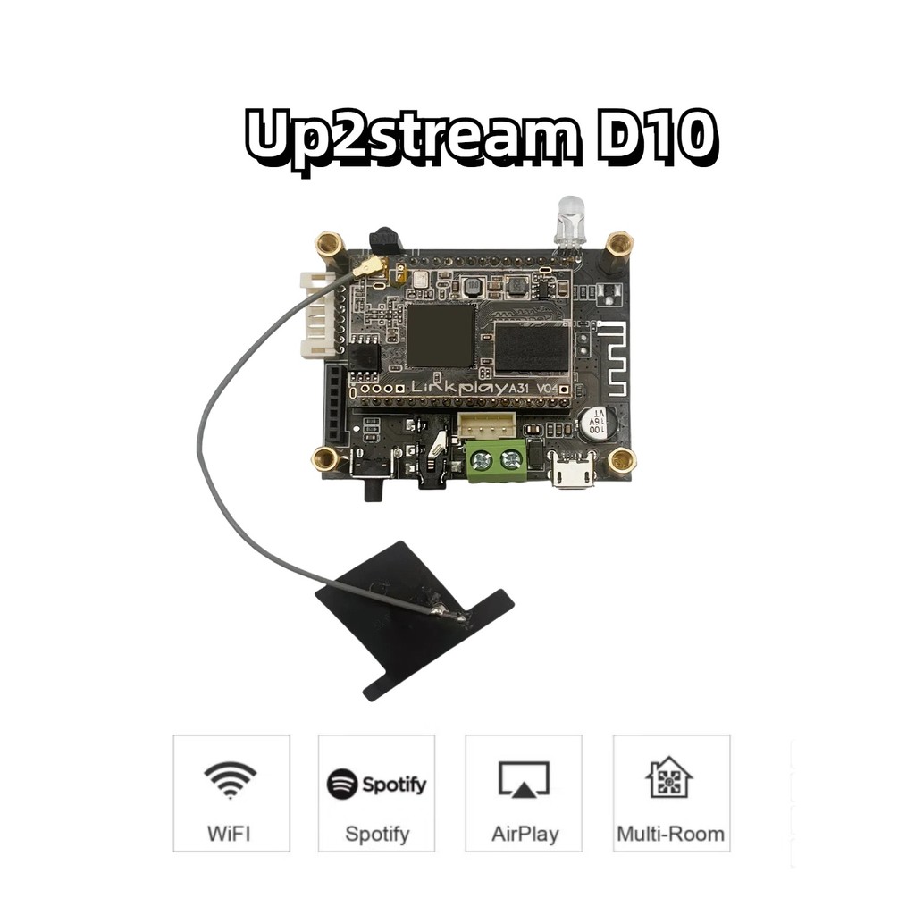 D10 WiFi and Bluetooth 5.0 Audio Receive Bluetooth Module I2S Analog Output ESS9023 Output Board Wit