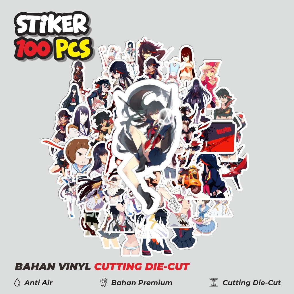 

Terbaru! 50 pcs Stiker Anime Series Kill La Kill Karakter Mix 1 Dekorasi Lucu Kreatif untuk Notebook, Skateboard, HP