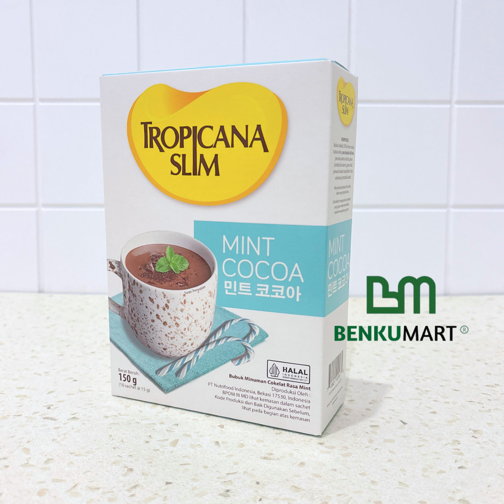 

Tropicana Slim Mint Cocoa (150 gr) | Isi 10 Sachet - Minuman Cokelat Mint Nikmat Tanpa Gula Pasir