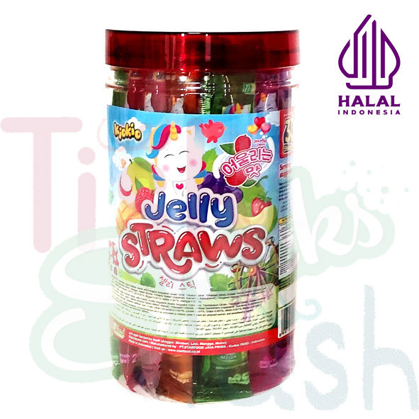 

Jelly Kiokio Straws Sedotan HALAL 30 pcs 600gr JAR TOPLES