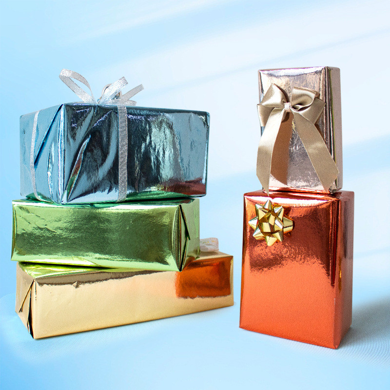 

17" X 120" Wrapping Paper Roll Metallic Pure Color Waterproof Craft Paper for Valentines Birthday Holiday Gifts Decor