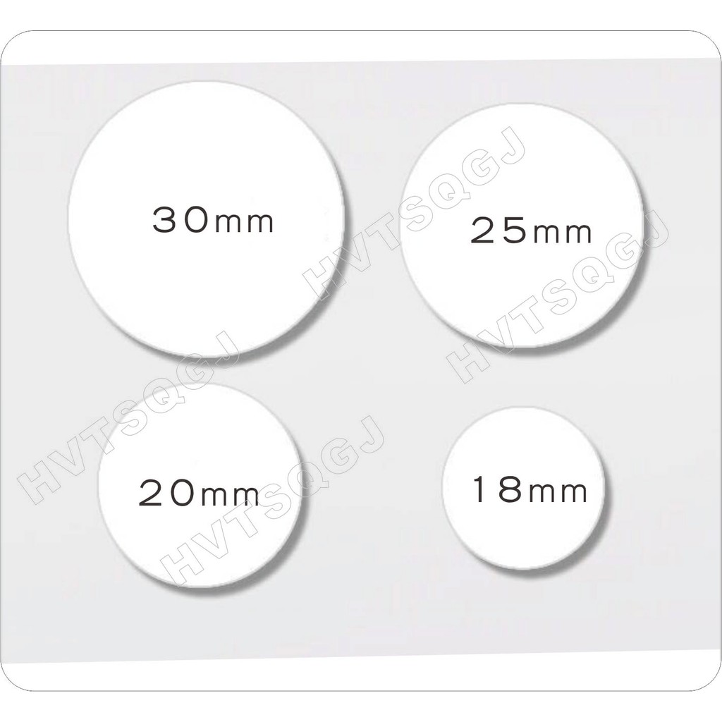 

50PCS Round Shape 18mm/20mm/25mm/30mm ID 125KHZ Tag plastic(PVC) Coin Cards with glue Adhesive