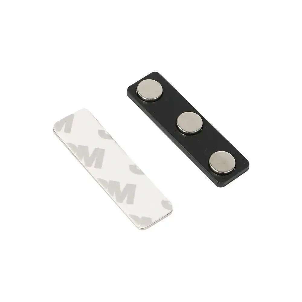 

100pcs Promotion Strong Magnetic Name Tag Badge Magnet Id Holder Metal Card Set