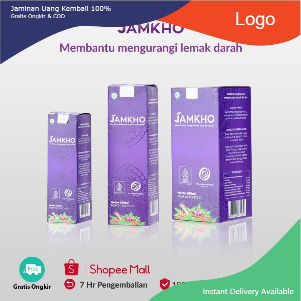 

BISA COD - JAMKHO 100ml JAMU & OBAT KOLESTEROL LEMAK JAHAT MAHKOTA DEWA BPOM HALAL