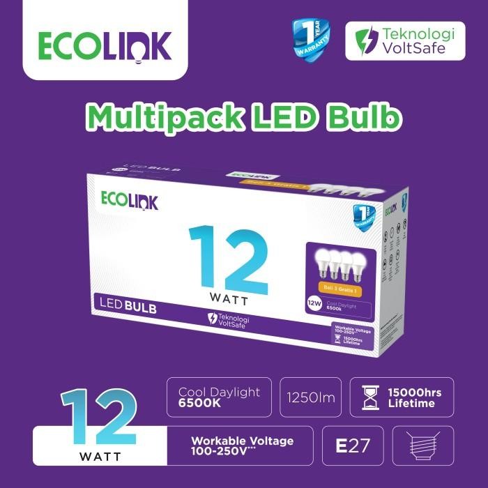 Ecolink Lampu Led Multipack Bulb 6w 8w 10w 12w Putih
