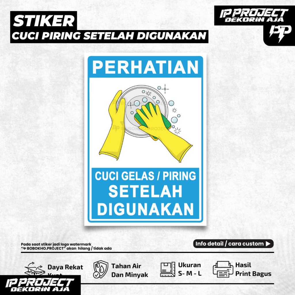 

Stiker Cuci Piring / Cuci Piring Gelas Setelah Dipakai / Stiker Cuci Gelas / Stiker Cuci Sendok Garpu