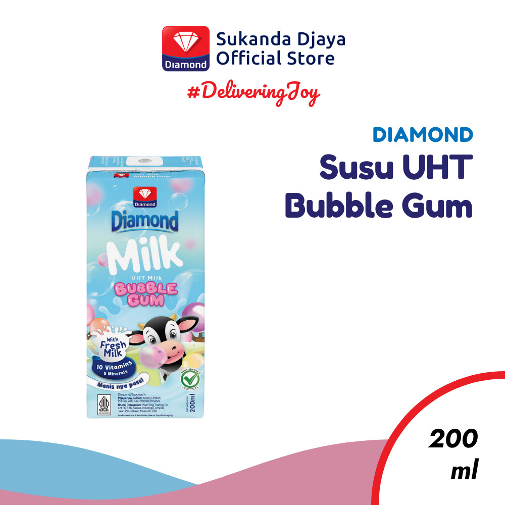 

Diamond Milk Susu UHT Bubble Gum 200 Ml