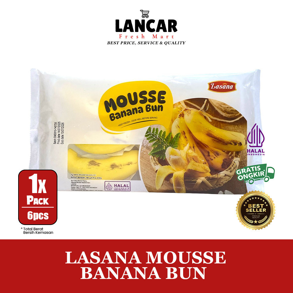

LASANA MOUSSE BANANA BUN ISI 6PCS