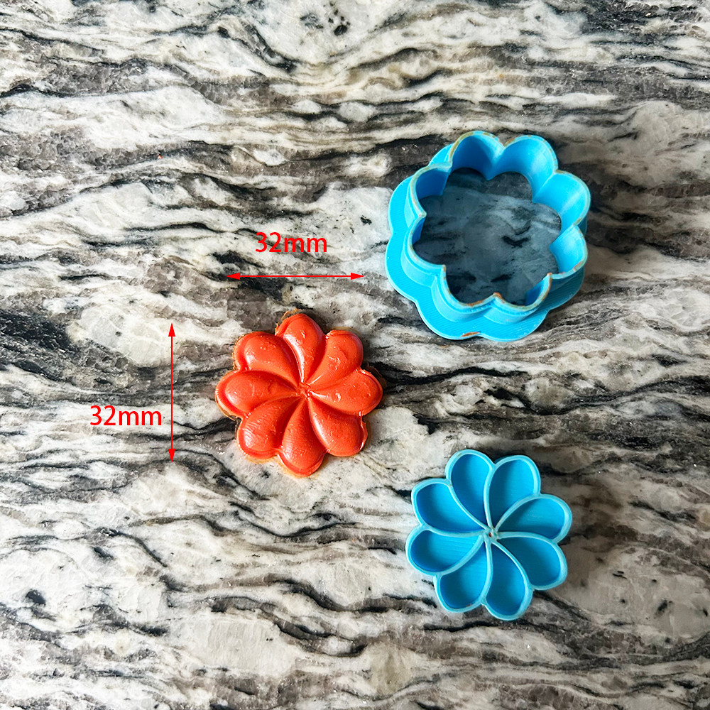 

Soft Pottery Flower Polymer Clay Mold Irregular Lotus Clay Cutter DIY Jewelry Pendant Pottery Tools
