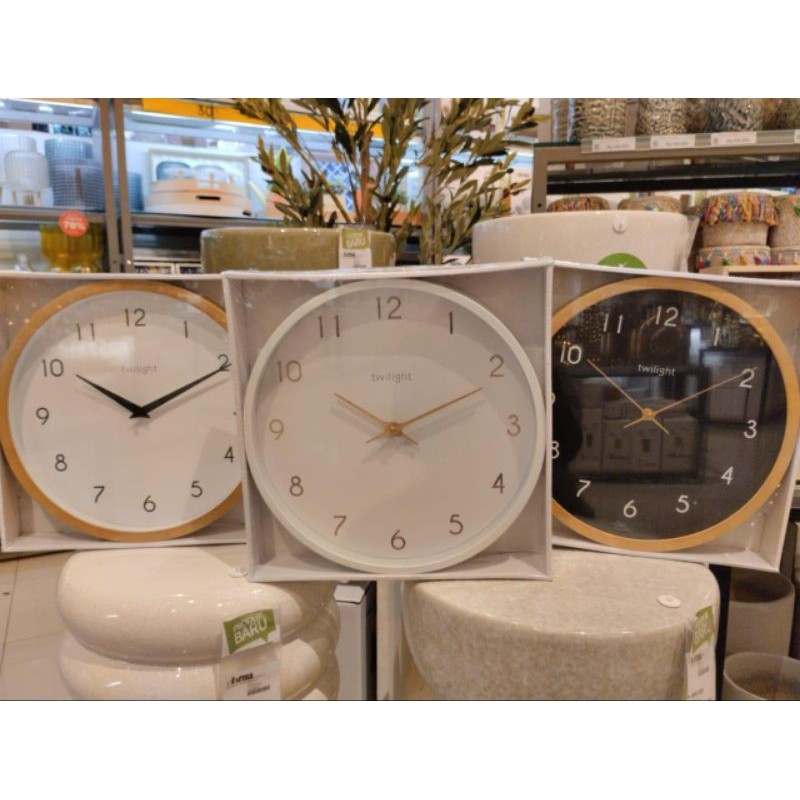Informa jam dinding putih aesthetic 30cm