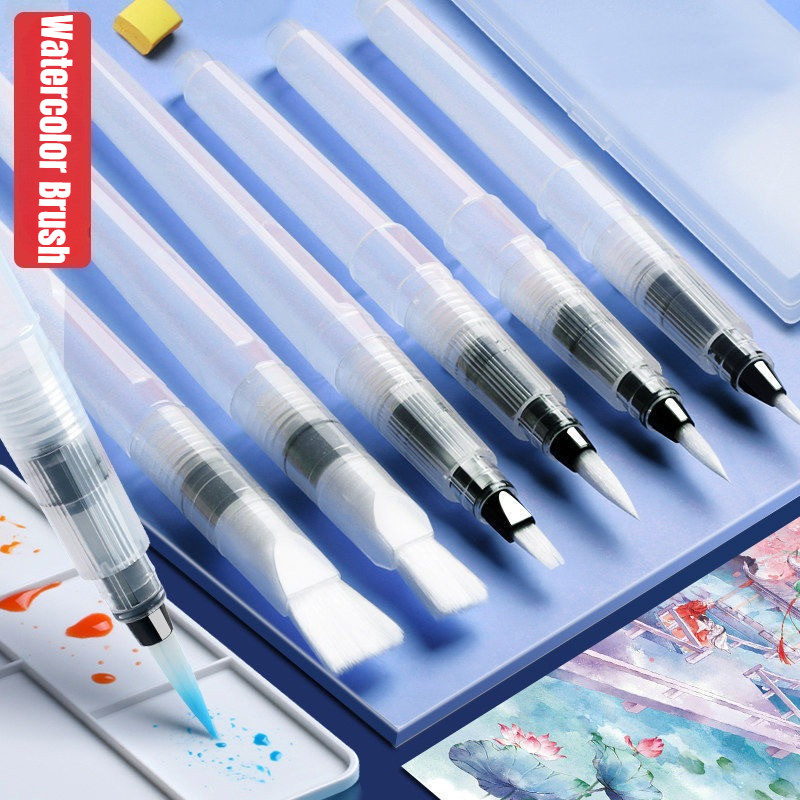 

3/7pcs Watercolor Brush Set Soft Water Coloring Pen Paint Brushes For Beginner Art Drawing Painting