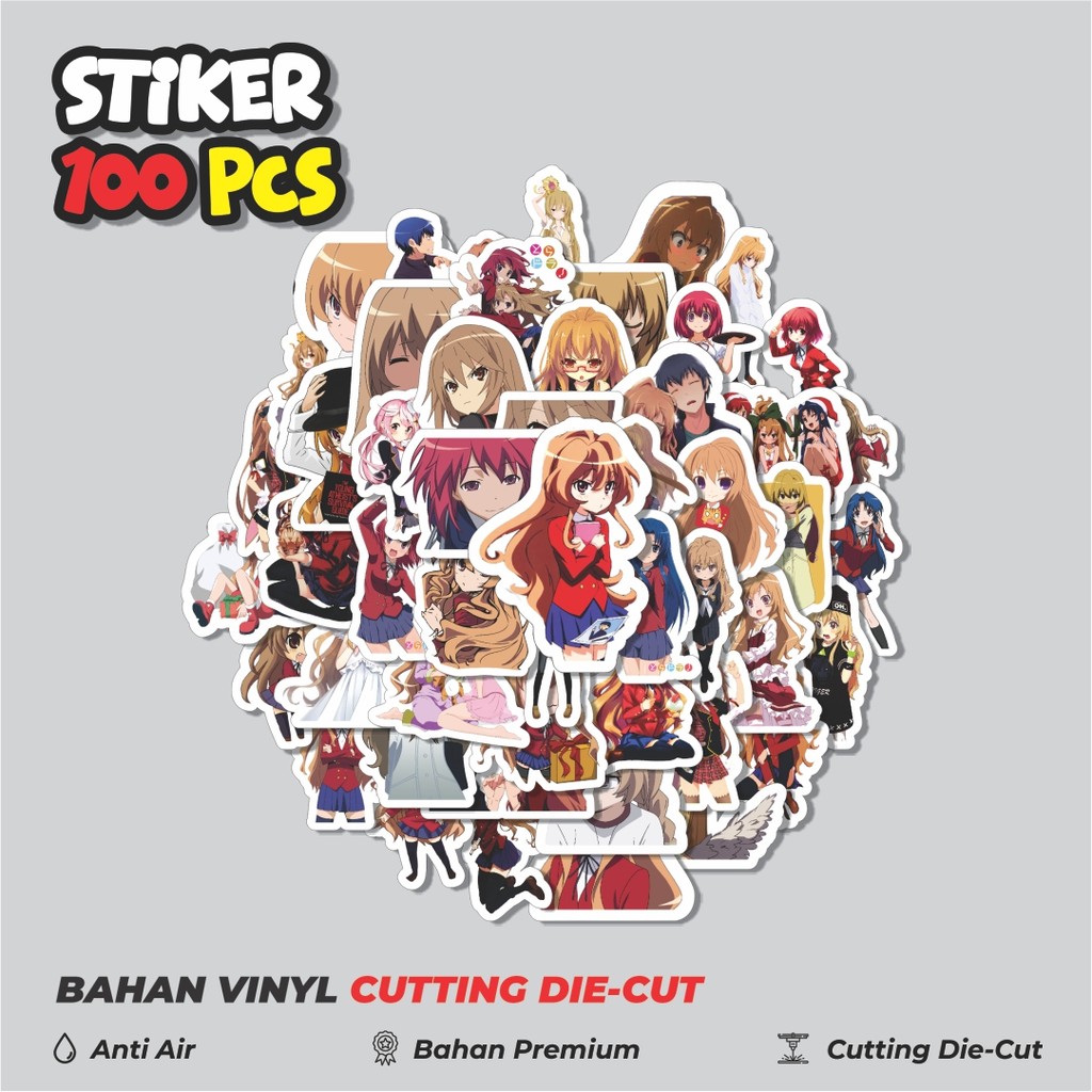 

Terbaru! 50 pcs Stiker Anime Series Toradora Karakter Mix 2 Dekorasi Lucu Kreatif untuk Notebook, Skateboard, HP