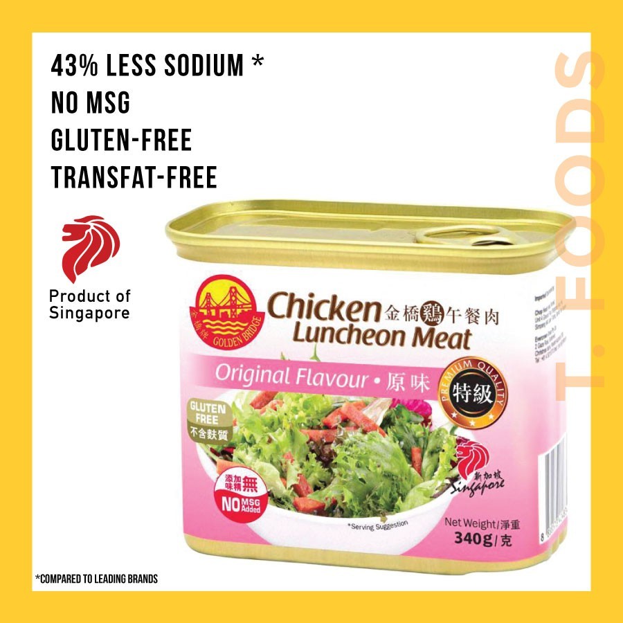 

CHICKEN LUNCHEON MEAT SINGAPORE GOLDEN BRIDGE 340g
