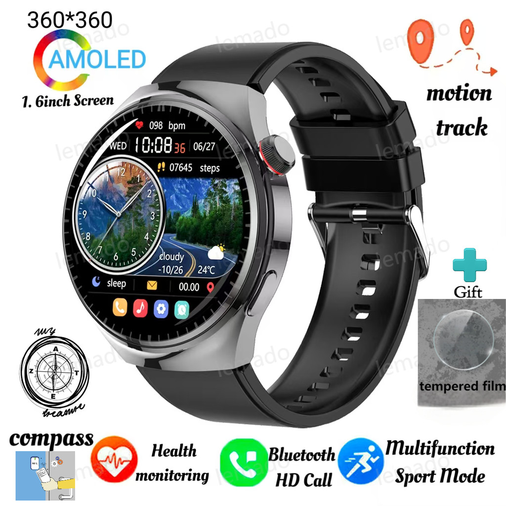 LEMFO Smart Watch GPS Track Wireless Calling Reminder With 100+ Sport Codes And PPG+ECG Monitoring f
