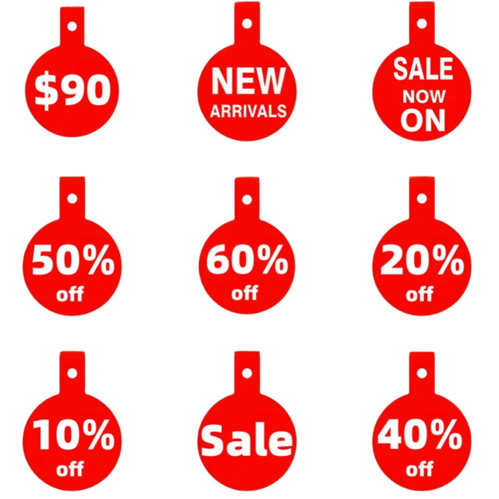 

Shelf Pricing Tags, Retail Price Tags, Custom Large-sized Red Discount Tags, Printable Product Pricing Labels For Stores