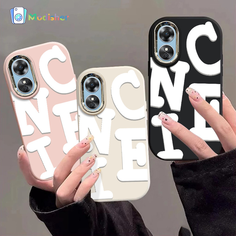 Casing Oppo Sederhana bagus Soft Case Lucu Chubby Case Fashion Cocok untuk OPPO A16 A16S A54S A3S A1