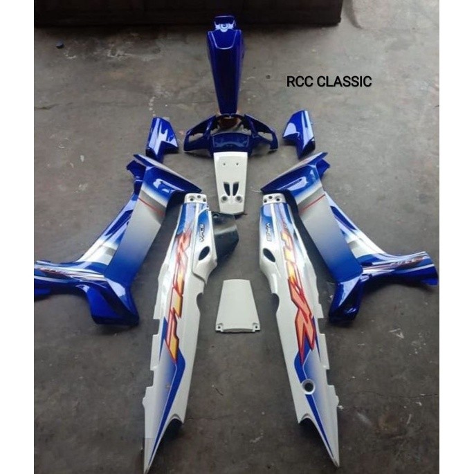 paket body full set alus yamaha fiz r biru putih cover body full set fiz r biru putih