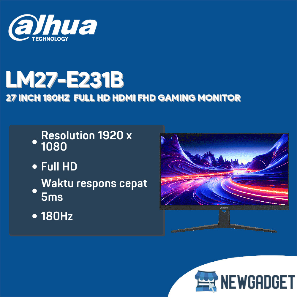 DAHUA LM27-E231B MONITOR 27 INCH 180HZ  FULL HD HDMI FHD GAMING