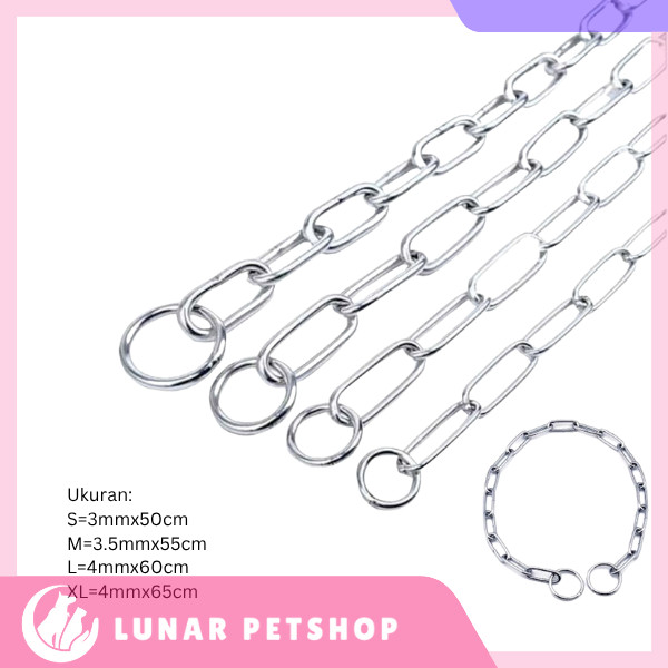 KALUNG ANJING RANTAI BESAR - COLLAR ANJING STAINLESS - DOG COLLAR