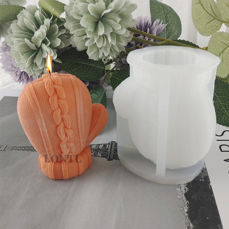 

Gloves Silicone Candle Mold DIY Chocolate Cake Cookie Baking Tools Handmade Crafts Gypsum Epoxy Soap Making Supplies