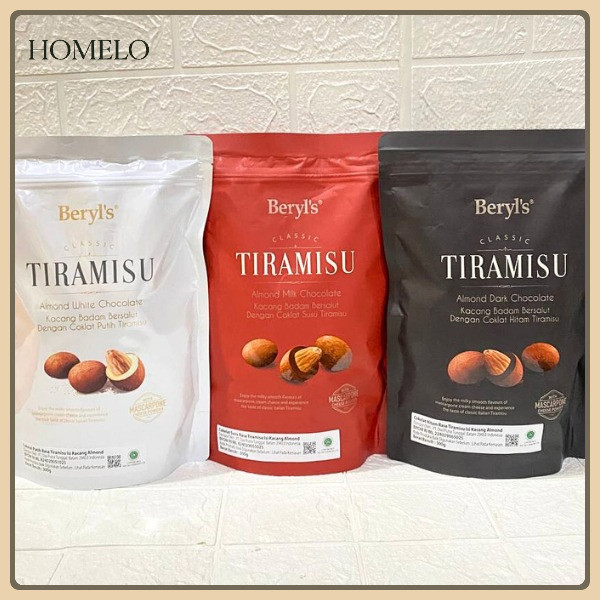

(HOMELO) Beryl's Classic Tiramisu Almond Green Tea Milk White Dark Chocolate With Dried Strawberry 300g