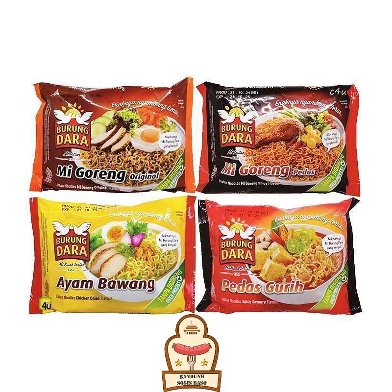 

Mie Instan Burung Dara 61gr - Kini Hadir dalam Varian Kuah & Goreng Praktis
