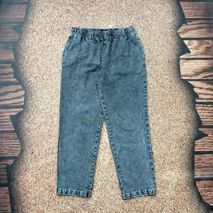 celana panjang jeans MONO MART celana denim pinggang kolor murah bagus size 30-39